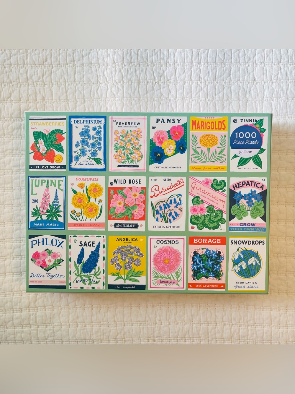 Galison Floral Seed Packet 1000-Piece Puzzle- Grow Your Own Way Puzzle